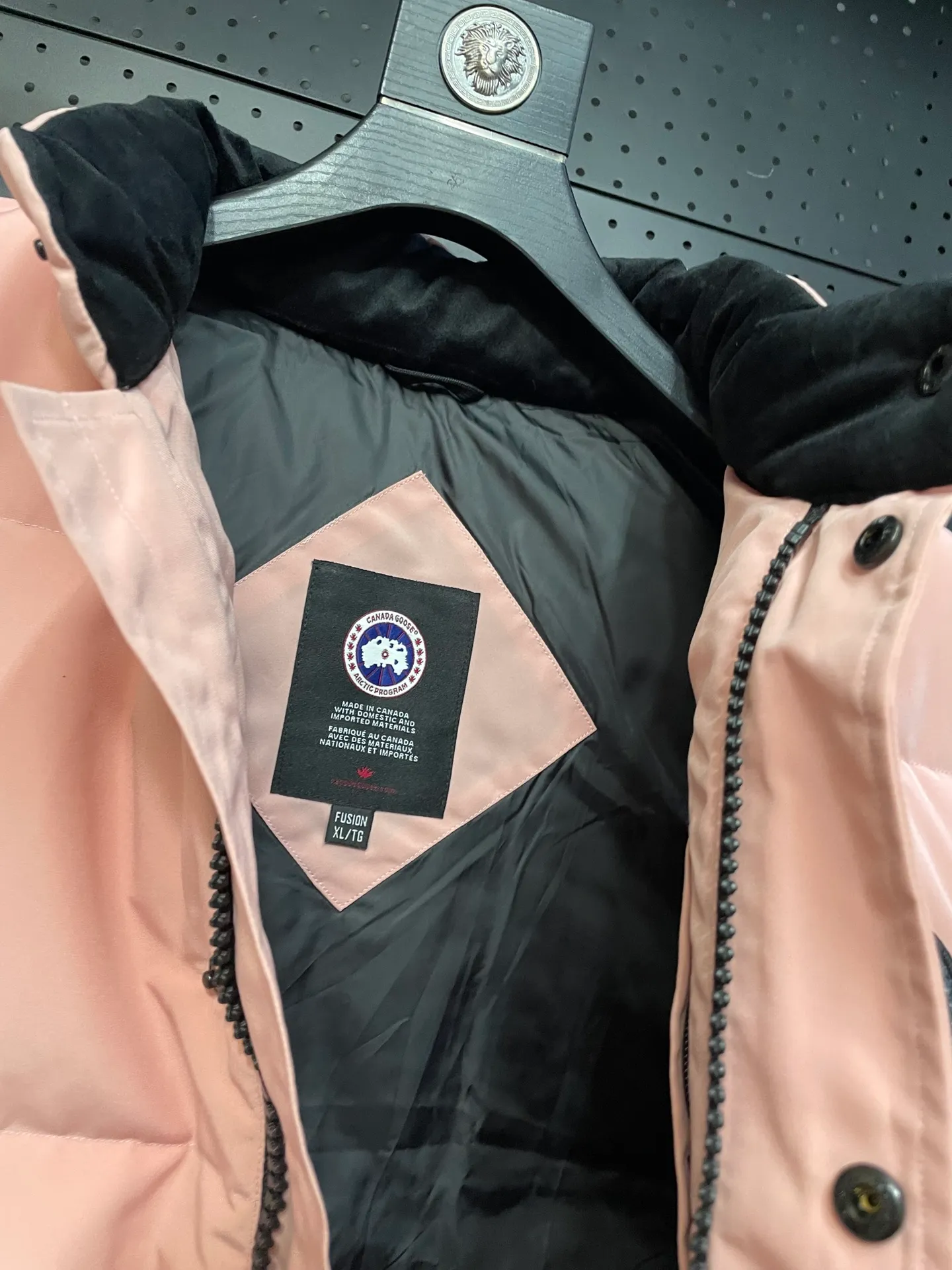 Pink canada goose freestylecrew 🎗 zp 🎗 t Premium ， 90 🎗 🎗zp 90 Lightweight 🎗ykk 🎗 zp zp Size:XS-XXL
